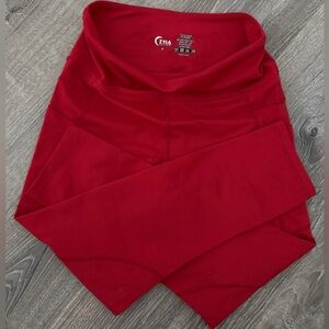 ZYIA Active Red Cropped Leggings